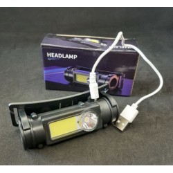 Ліхтарик налобний акумуляторний, 2 режими + магніт, HP-211